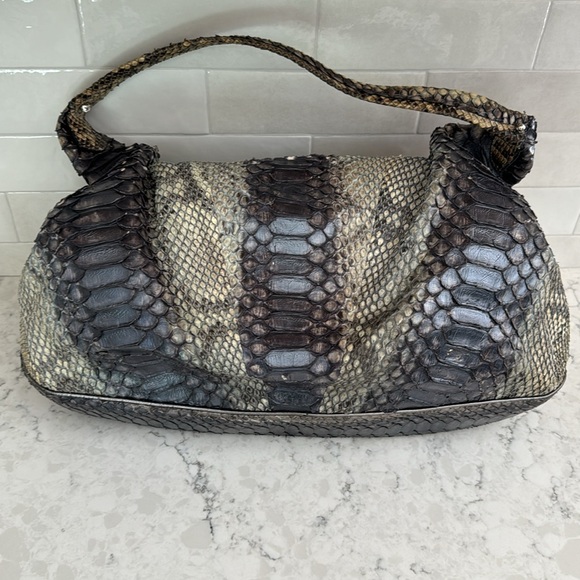 Albert Chloe authentic metallic python bag - Picture 7 of 12